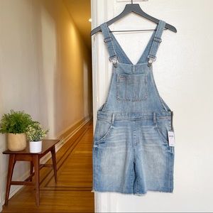 2/$20 Gap Denim Overall Shorts- 32” waist